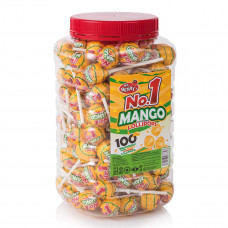 NO. 1 Mango Flavoured Lollipops JAR (100 Pcs) x 6