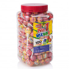 NO. 1 Mixmax Flavoured Lollipops JAR (100 Pcs) x 6