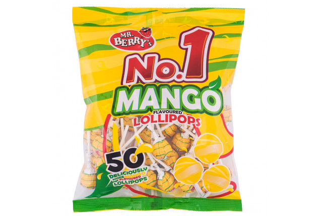 NO. 1 Mango Flavoured Lollipops (50 Pieces) x 20