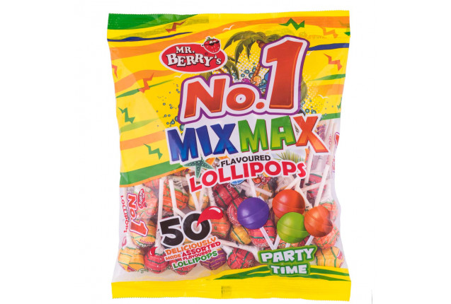 NO. 1 Mixmax Flavoured Lollipops (50 Pieces) x 20