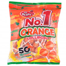 NO. 1 Orange Flavoured Lollipops (50 Pieces) x 20