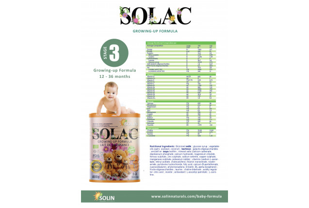 SOLAC INFANT FORMULA - STAGE 3 (12-36 months) x 24