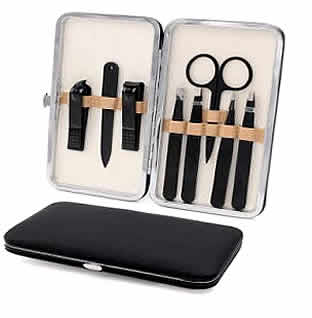 Compact Black Manicure Set (Mo
