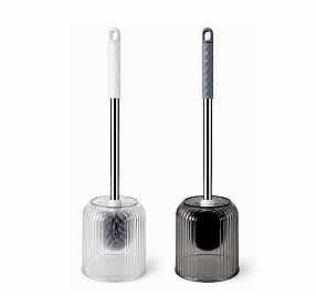 Ribbed Toilet Brush with Holde