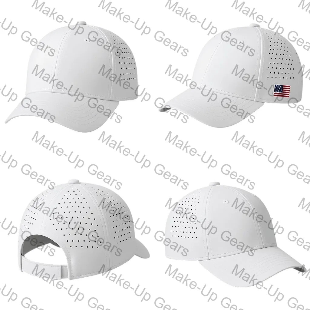 Men's Golf Cap — White with Gr